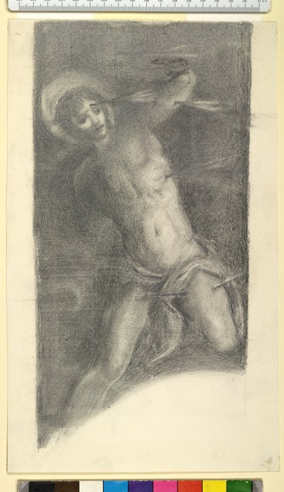 Studio del San Sebastiano di Tintoretto nella Scuola Grande di San Rocco, 1859 o 1862 da Edward Burne Jones